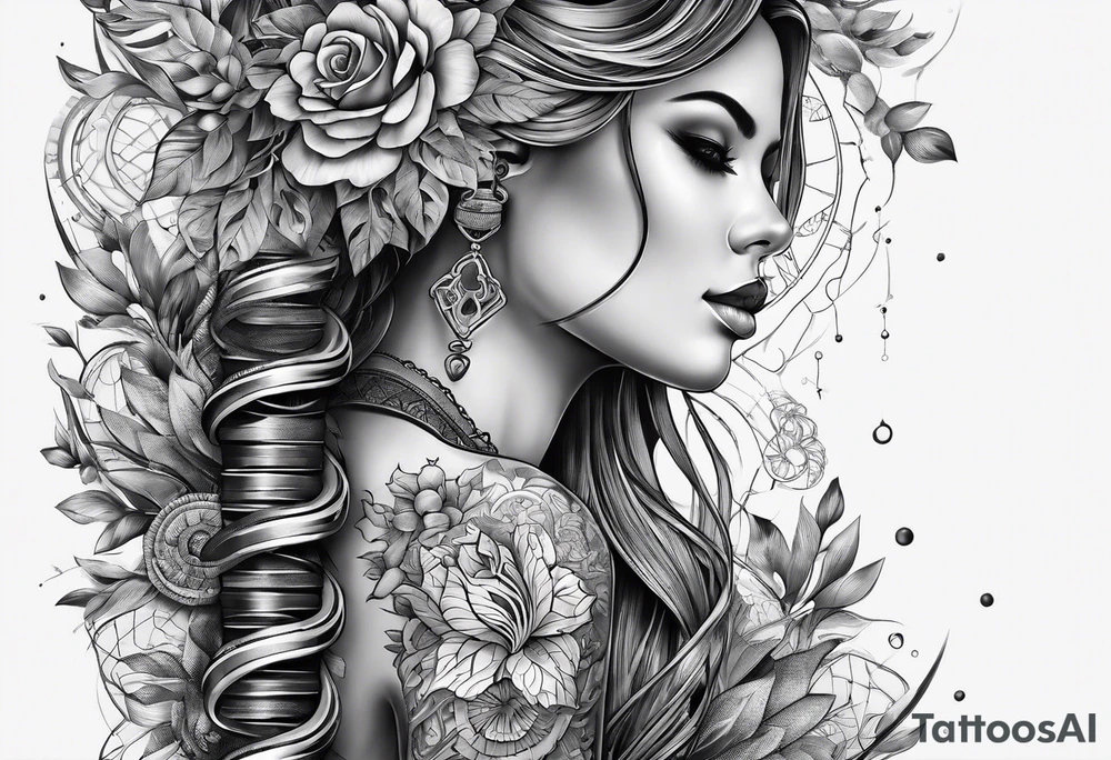 detailed DNA tattoo idea