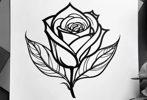 A rose in the form of the letter “Y” tattoo idea