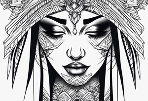 crying face tattoo idea
