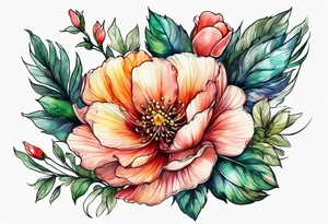 Birth flower February, march, September and December tattoo idea