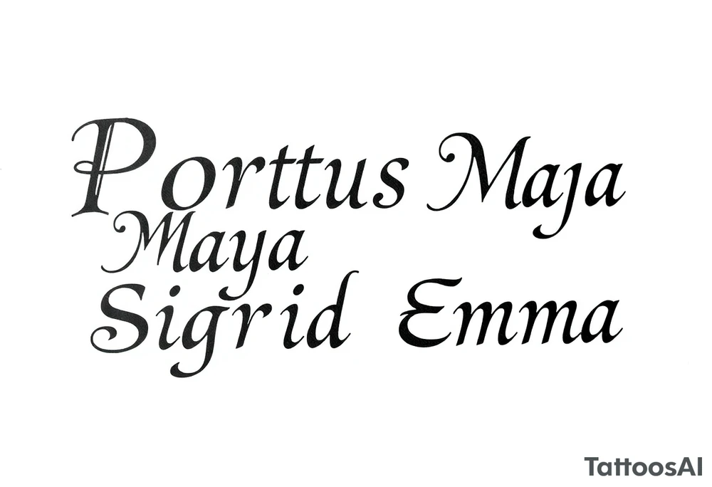 Pontus Maja Sigrid Emma tattoo idea