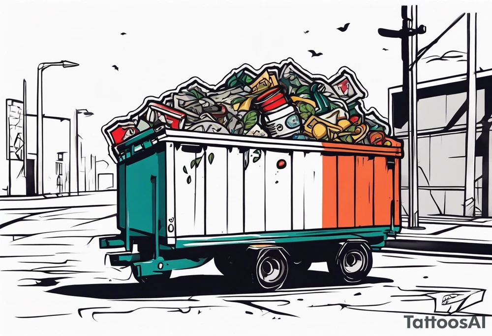 Dead hooker in a dumpster tattoo idea