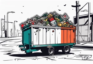 Dead hooker in a dumpster tattoo idea