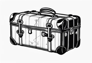 Cardboard suitcase tattoo idea