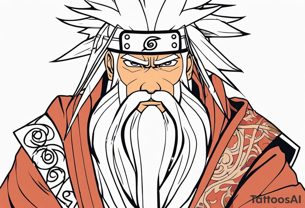 Sage mode jiraiya from the anime naruto tattoo idea