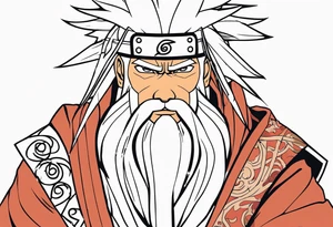 Sage mode jiraiya from the anime naruto tattoo idea