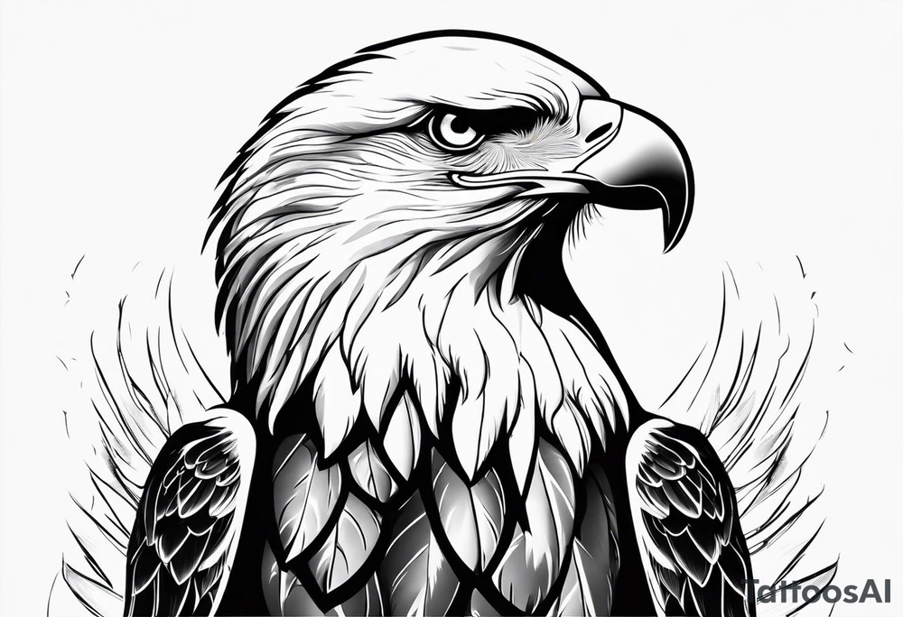 Eagle and a White Dove face to face tattoo idea