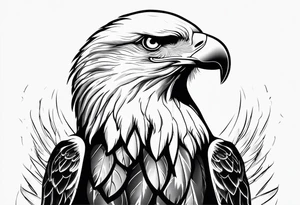 Eagle and a White Dove face to face tattoo idea