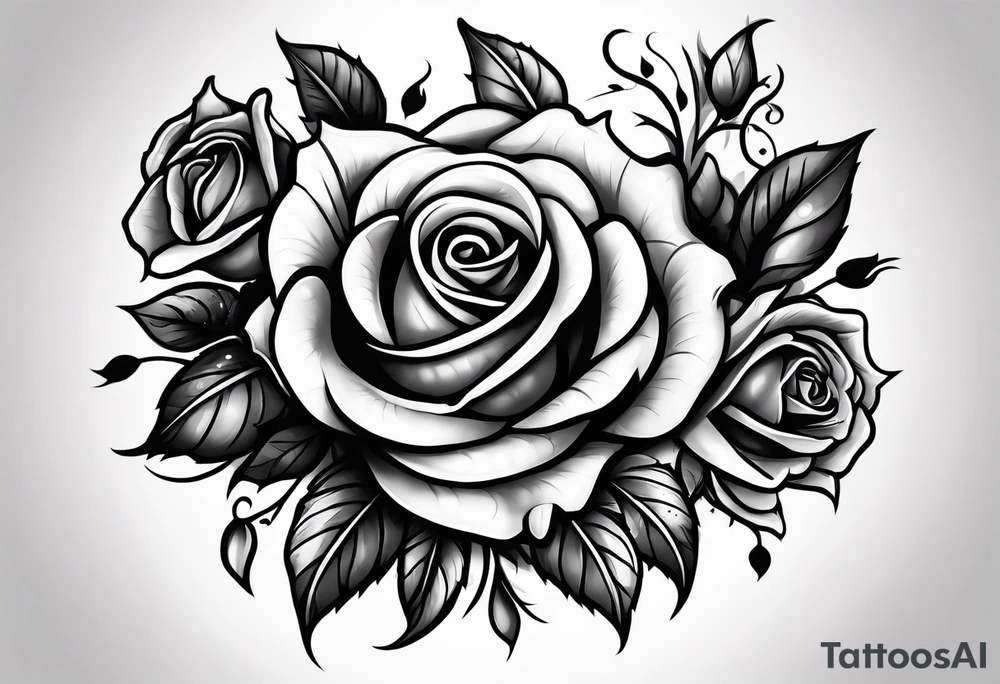 every rose has its thorn tattoo idea