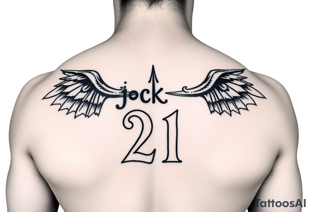 jock 21 black, funny tattoo idea