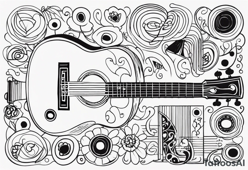 Simple blues music tattoo tattoo idea