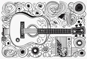 Simple blues music tattoo tattoo idea