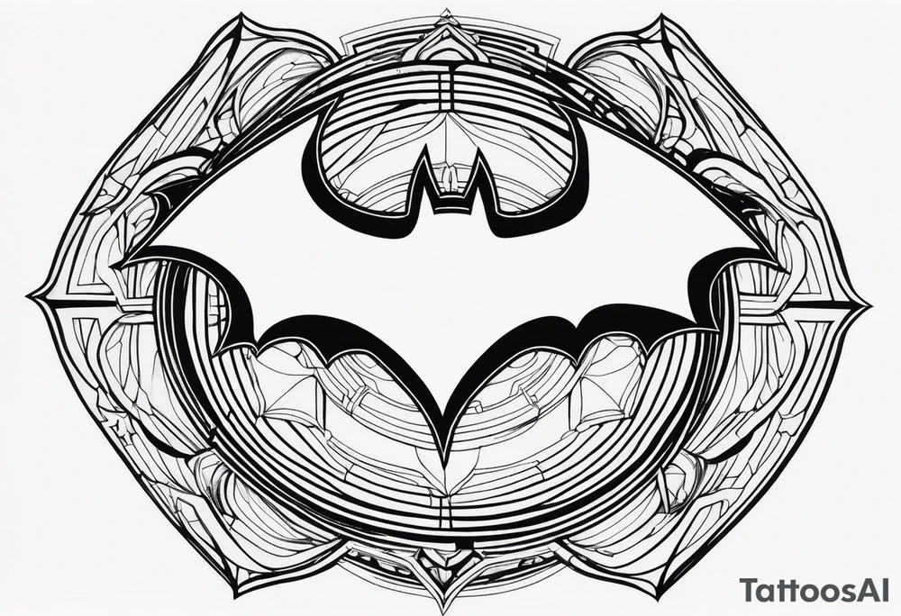 Cyber sigilism batman symbol tattoo idea