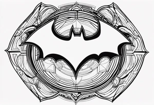 Cyber sigilism batman symbol tattoo idea