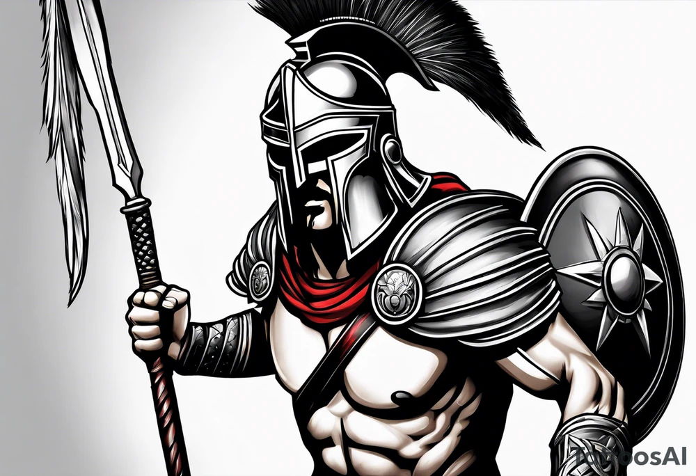 spartan warrior tattoo idea