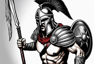 spartan warrior tattoo idea