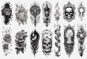 Light and dark sleeve tattoo idea