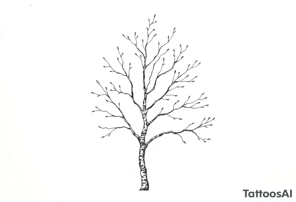 birch tree tattoo idea