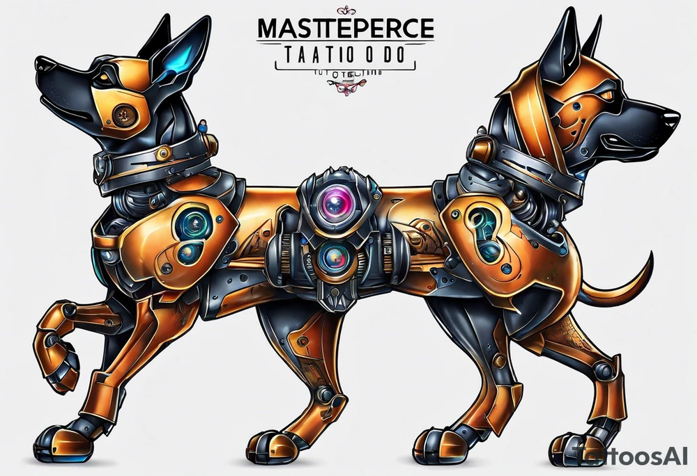 Robot dog tattoo idea