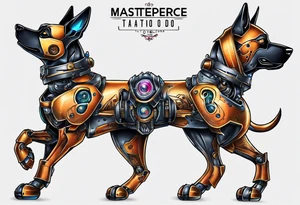 Robot dog tattoo idea