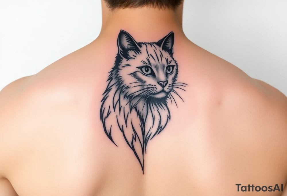 black cat tattoo idea