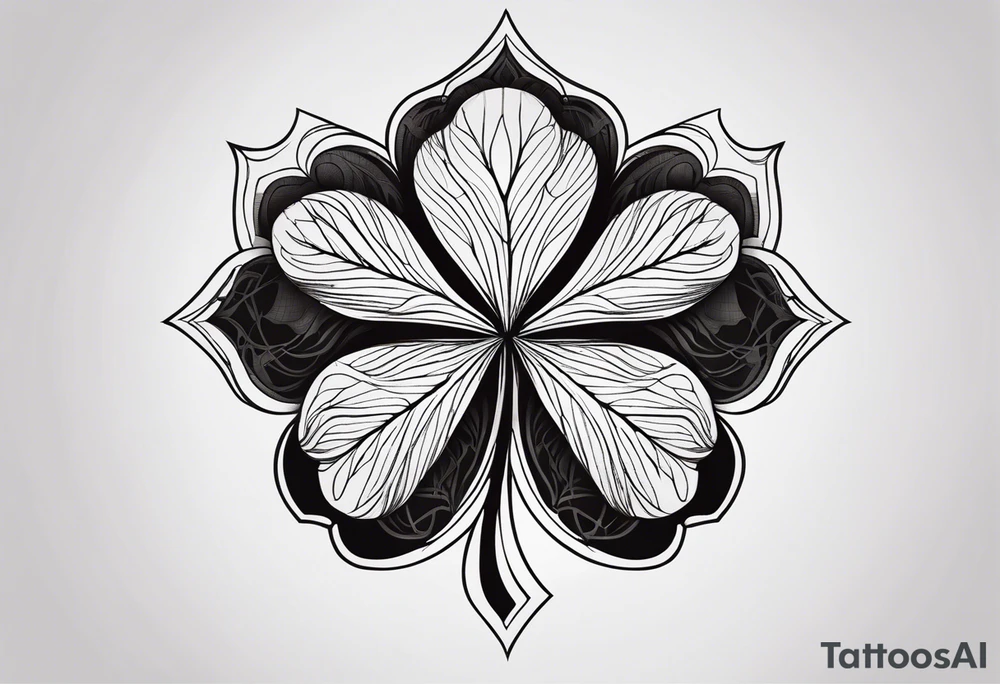 four-leaf clover tattoo idea