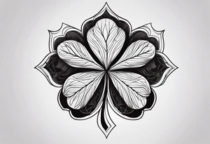 four-leaf clover tattoo idea
