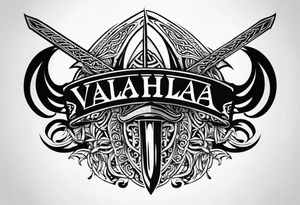Valhalla viking helmet 
Sword tattoo idea