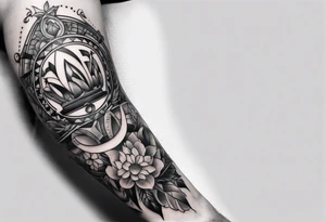 Dogpaw with letter L and C tattoo idea