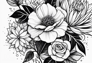 Flowers on arm tattoo idea