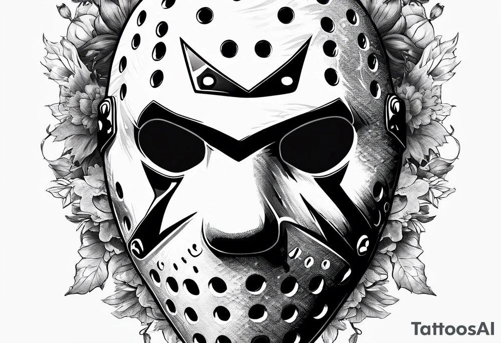 Friday the 13th Jason mask, horror, Japanese art tattoo idea