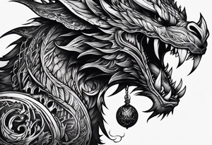 shadow monster sitting tattoo idea