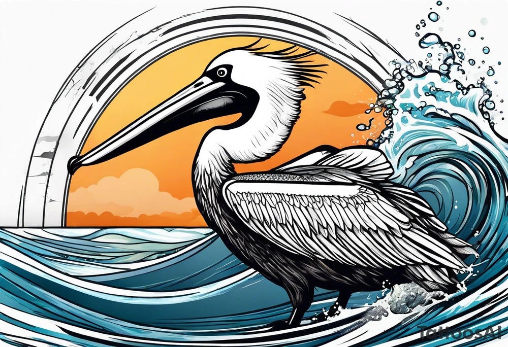 pelican, diving tattoo idea