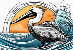 pelican, diving tattoo idea