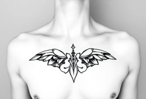 Cute  between breasts
 tattoo small/medium size for women tattoo idea