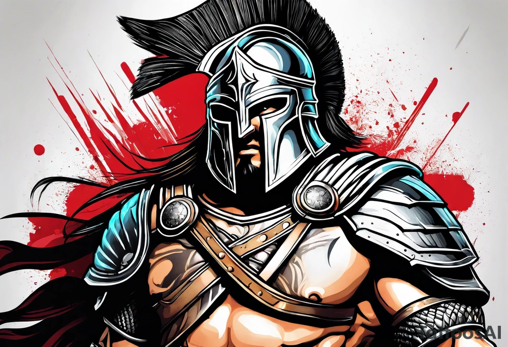 Spartan warrior tattoo idea