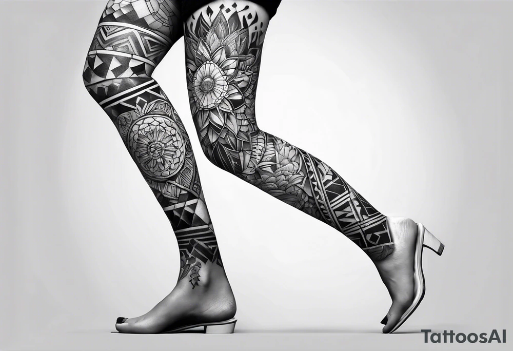Full leg tattoo design tattoo idea
