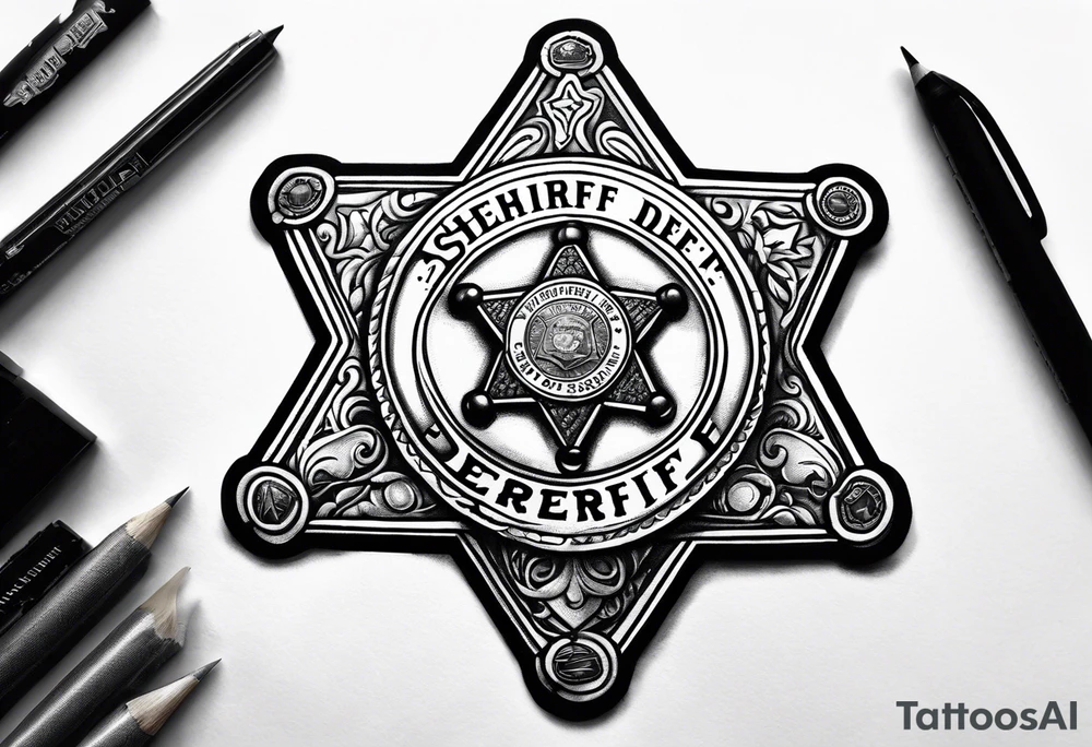 a sheriff department patch tattoo idea