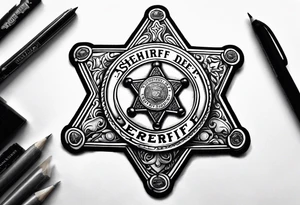 a sheriff department patch tattoo idea