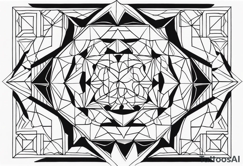 Geometric Shapes tattoo idea