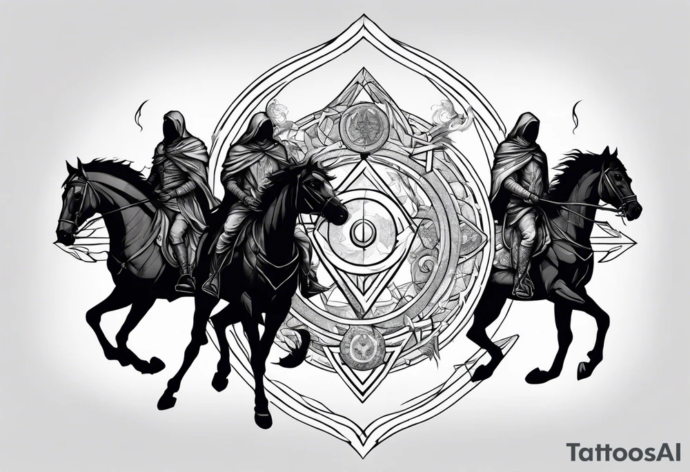 Four horseman of the apocalypse tattoo idea