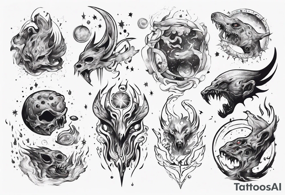 A creature who feeds of of galaxies tattoo idea