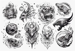 A creature who feeds of of galaxies tattoo idea