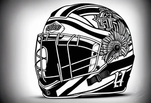 Hockey helmet with number 15 on it tattoo idea