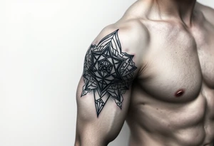 Geometry with ethernal symbol tattoo idea
