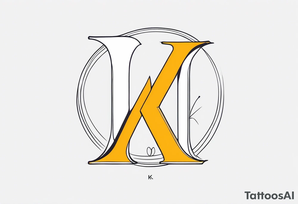 letter K tattoo idea