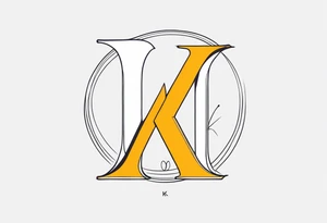 letter K tattoo idea