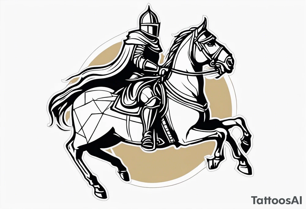 Templer knight on horse tattoo idea