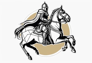 Templer knight on horse tattoo idea