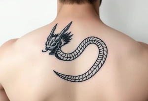 Western Dragon snake tattoo idea